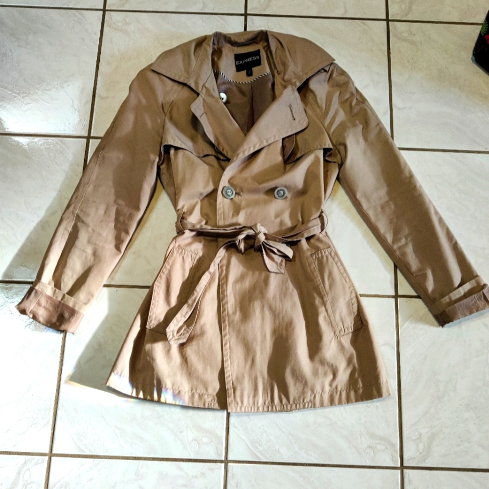 Express Double Breasted Trench Coat, S